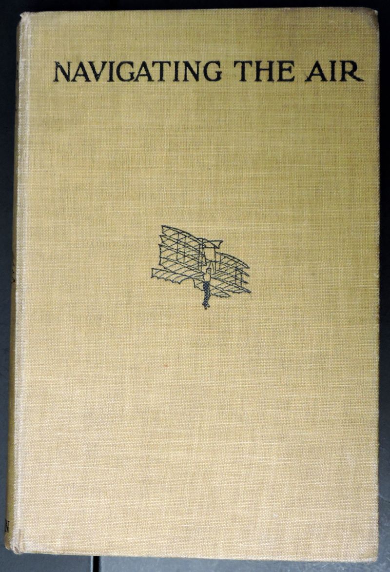 picture pf brown book cover showing title and drawing of Chanute\\\'s experimental glider